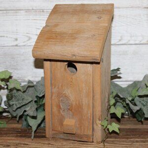 Adorable Rustic Vintage Primitive Farmhouse Reclaimed Wood Birdhouse